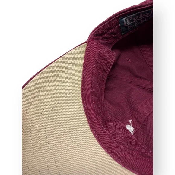Polo Ralph Lauren Hat Mens OS Burgundy Maroon Colgate University Baseball Cap - Picture 7 of 8